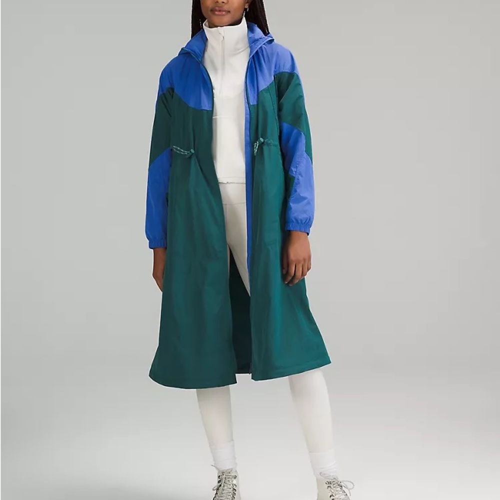 Sz 12 | NWT | Lululemon Evergreen Full-Zip Long Jacket | Green and Indigo